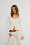 Free People Lets Party Cardi Clean Ivory