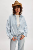 Free People Ashley Denim Shirt Classic Blue Wash