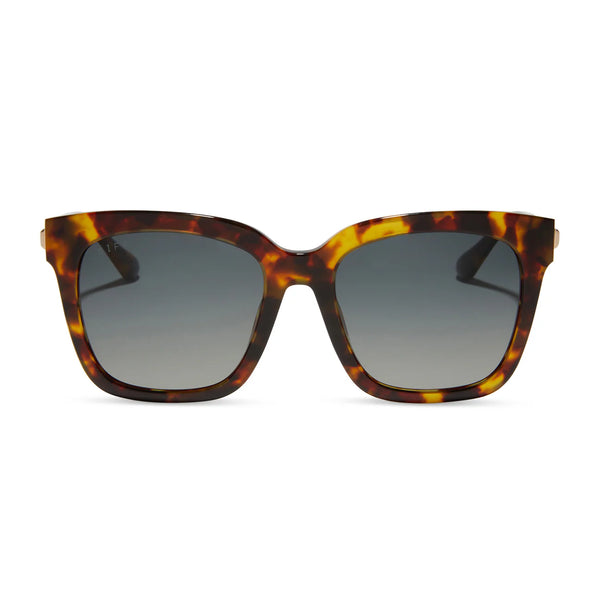DIFF Bella Amber Tortoise Steel Gradient Polarized