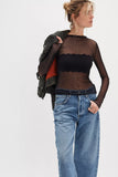 Free People Minding My Business Top Black