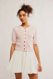 Free People Isla Cardi Pale Pink