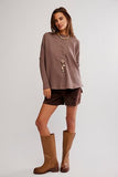 Free People Latte Blues Thermal Solid Leafless Tree
