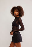 Free People Minding My Business Top Black