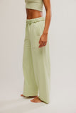 Free People Dont Wait Up Lounge Pant Celadon Green