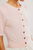Free People Isla Cardi Pale Pink