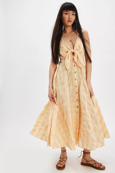 Free People Via Midi Dress Creamsicle