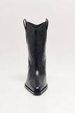 Free People Cat Nap Cowboy Boot Black Leather