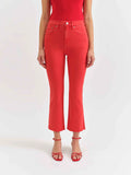 DAZE Shy Girl Cropped Flare Cherry