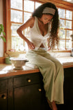 Free People Dont Wait Up Lounge Pant Celadon Green