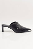 Free People Roxi Metal Tip Mule Black Leather