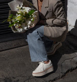 Dolce Vita Tiger White Leather Sneaker