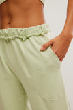 Free People Dont Wait Up Lounge Pant Celadon Green