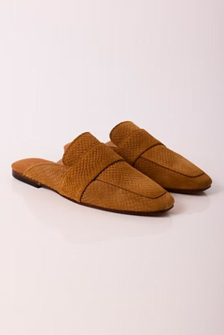 Free People At Ease Embossed Loafer Tan Suede