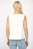 White V-Neck Sleeveless Top
