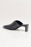 Free People Roxi Metal Tip Mule Black Leather