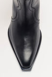 Free People Cat Nap Cowboy Boot Black Leather