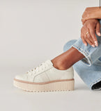 Dolce Vita Tiger White Leather Sneaker