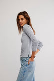 Free People Nova Tee LS Greyhound
