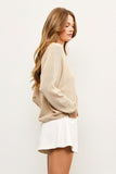 Natural Zip Up Sweater