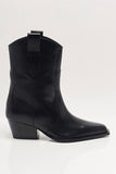 Free People Cat Nap Cowboy Boot Black Leather
