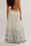 Free People Brynn Printed Maxi Skirt Ivory Combo Ditsy