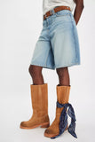 Free People Blaze Pull On Boot Toffee Suede
