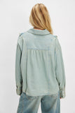 Free People Tattered and Ruffled Top Vintage Tint Wash