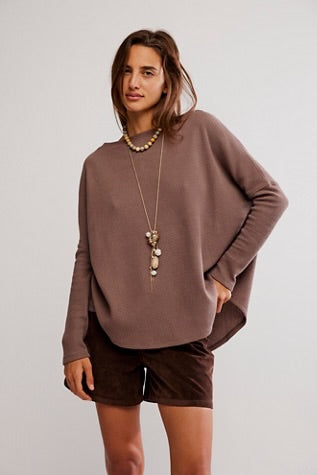 Free People Latte Blues Thermal Solid Leafless Tree