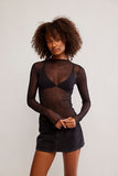 Free People Minding My Business Top Black