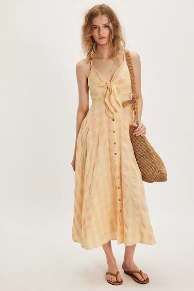 Free People Via Midi Dress Creamsicle