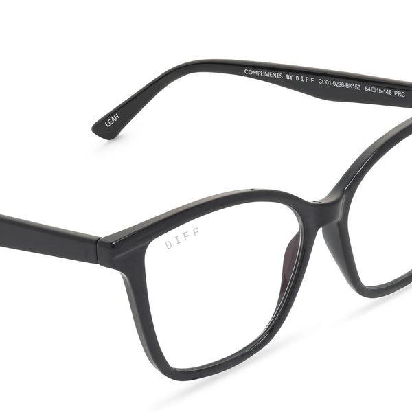DIFF Leah Black Blue Light Readers 1.5