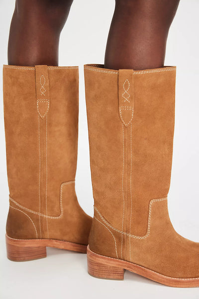 Free People Blaze Pull On Boot Toffee Suede
