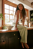 Free People Dont Wait Up Lounge Pant Celadon Green
