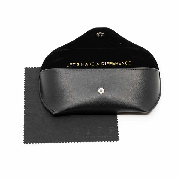 DIFF Bella Matte Black Pink Mirror Polarized