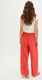 Free People Days End Linen Pull on Poppy Red