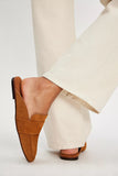 Free People At Ease Embossed Loafer Tan Suede