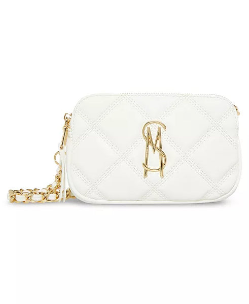 Steve Madden BDAISY White Quilted Crossbody Bag