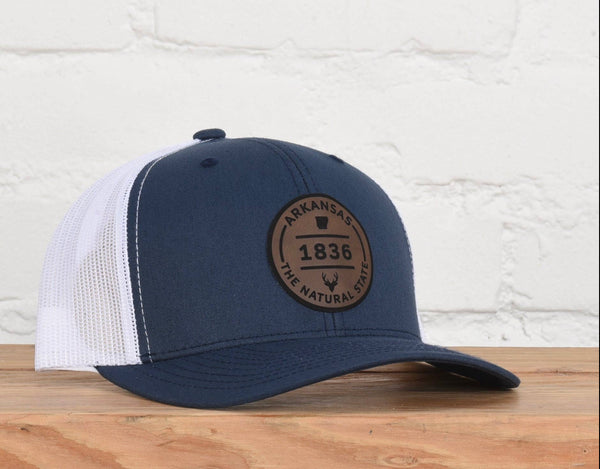 Arkansas Natural Snapback Navy/White