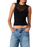Steve Madden Kourt Sweater Top Black