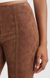 Free People We Glow Up Vegan Suede Pants Shaved Cholcolate
