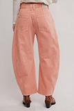 Free People Good Luck Mis Rise Barrel Desert Petal