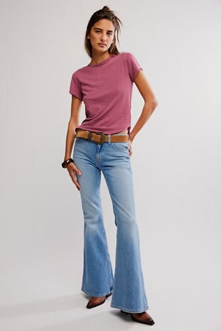 Free People Nova Tee Crushed Berry