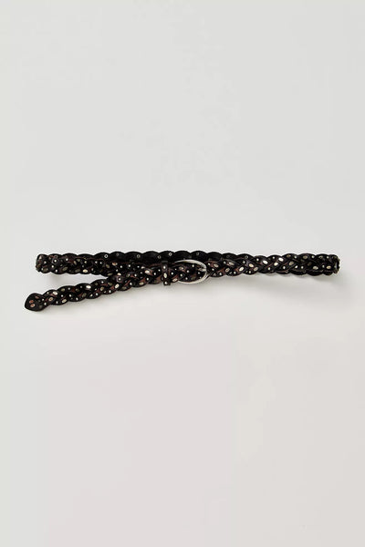 Free People Sol Stud Belt Black