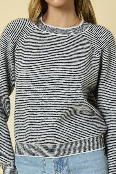 Ivory/Black Stripe Sweater