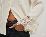 Free People Donni Blouse Tofu
