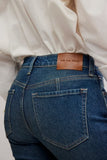 Free People Edie High Rise Tapered Jean Blue Echo