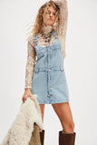 Free People Edie Denim Skirtall Apple Blues