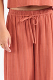 Mahogany/White Stripe Pants