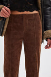 Free People We Glow Up Vegan Suede Pants Shaved Cholcolate