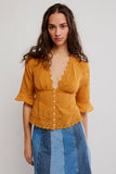 Free People Salone Eyelet Top Bronzer
